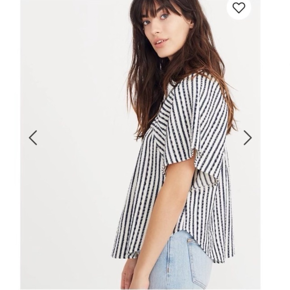 Madewell Texture & Thread Butterfly Top in Isley Stripe Top Size XS - Picture 2 of 13